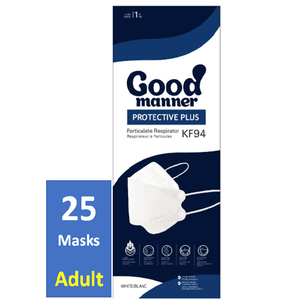 Good Manner KF94 Mask Canada (25 Masks), White Adult / Free Shipping within Canada-The Authorized Distributor in Canada. | Clear Pro Global_Good Manner