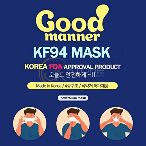 Good Manner KF94 Mask Black/White Adult (50 Mix= 25 White/25 Black) /  Free Shipping within Canada-The Authorized Distributor in Canada. | Clear Pro Global_Good Manner