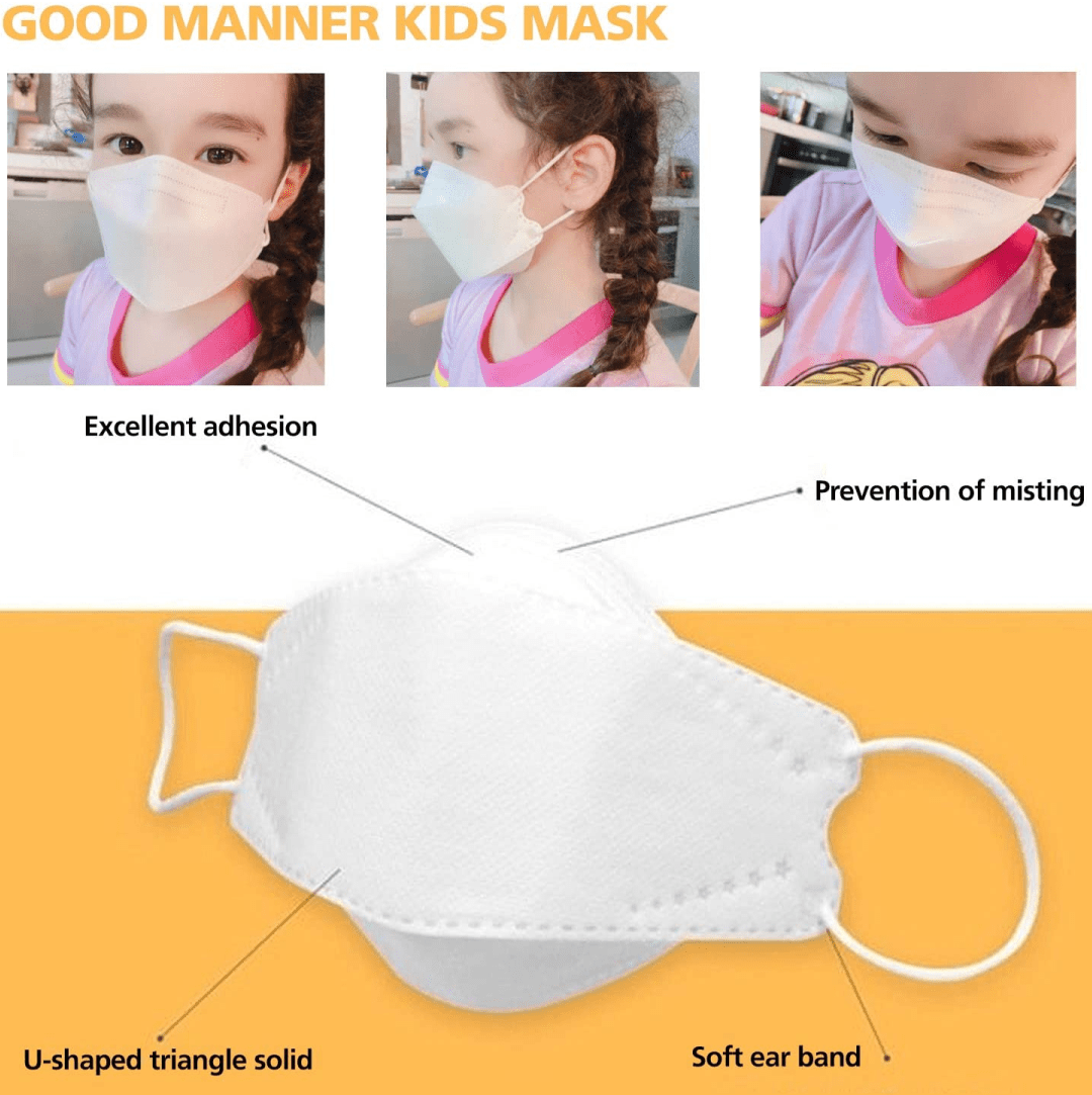 Good Manner KF94 Masks for Kids Black/White Mixed (age 5 to 12), 100 masks / The Authorized Distributor in Canada. | Clear Pro Global_Good Manner